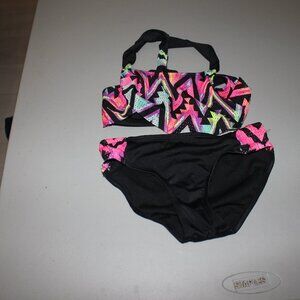 Multi Color 2 Pcs Justice Bikini Swimsuit Size 8